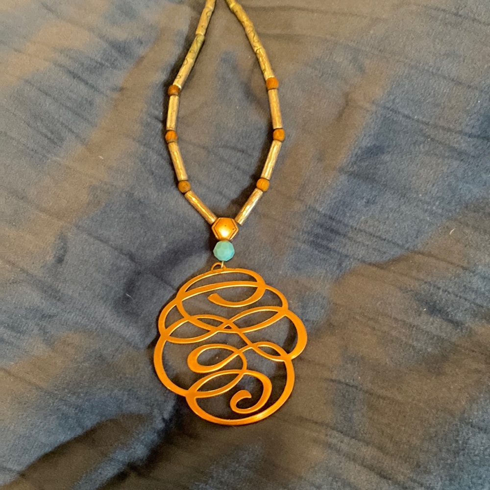 Brighton Copper Scribble necklace